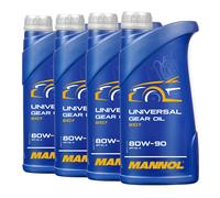 MANNOL Olio Trasmissioni Universale 80W-90 GL-4 API GL-4 MIL L 2105 4x1 Litro