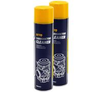 MANNOL PULITORE SPRAY PULIZIA CARBURATORE 2 x 600ml CLEANER 9770 CORPO FARFALLA