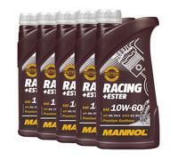 Mannol Racing + Ester 10W-60 Olio, Acea A3/B4 , Api Sn / CH-4, 5x1 Liter