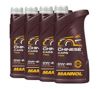 Mannol SAE 0W-20 Per Cinese Cars Olio, Byd , Api Sp, Ilsac GF-6A, 4x1 Litro