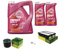 MANNOL Set Controllo Set 7L Olio 5W-20 per Hyundai Tucson 2.0 2.7 AWD