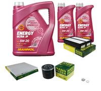 MANNOL Set Controllo Set 7L Olio 5W-20 per Hyundai Tucson 2.0 2.7 AWD