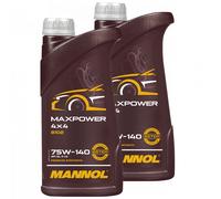 Mannol Trasmissione Maxpower 4x4 75W-140 Api Gl 5 Ls 2x 1 Litro Jeep Kia Schalt