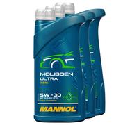 MANNOL Ultra 3 Motoröl 5W-30 Molibden 3X 1 Liter Per Jaguar KIA Mazda