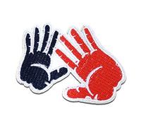 mano braccia - Toppe termoadesive Patch Toppa ricamate, misura: 7,6 x 6 cm
