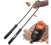 Mano catene sega con 33 denti con cintura tasche e gratis fuoco Starter von bushstar - Legno facile e veloce seghe - Premium della mano/AST/legno/Giardino Sega per Sopravvivenza, Outdoor & Camping