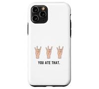 Mano che tiene il numero otto 8 nella lingua dei segni che hai mangiato Custodia per iPhone 11 Pro