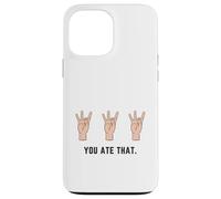 Mano che tiene il numero otto 8 nella lingua dei segni che hai mangiato Custodia per iPhone 13 Pro Max