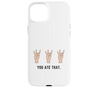 Mano che tiene il numero otto 8 nella lingua dei segni che hai mangiato Custodia per iPhone 15 Plus
