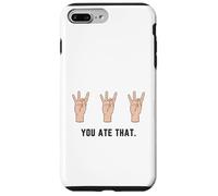 Mano che tiene il numero otto 8 nella lingua dei segni che hai mangiato Custodia per iPhone 7 Plus/8 Plus