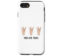 Mano che tiene il numero otto 8 nella lingua dei segni che hai mangiato Custodia per iPhone SE (2020) / 7/8