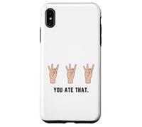 Mano che tiene il numero otto 8 nella lingua dei segni che hai mangiato Custodia per iPhone XS Max