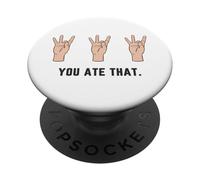 Mano che tiene il numero otto 8 nella lingua dei segni che hai mangiato PopSockets PopGrip Adesivo