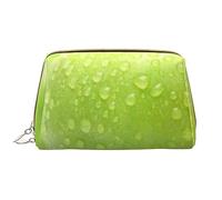 Mano Col Inciso Mappa Pelle Lavabile Makeup Bag per le Donne, Viaggio Cosmetici Borse, Portatile Cerniera Astuccio Organizer Pouch, Frutta Ciano, Taglia unica