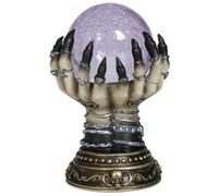 Mano con sfera luminosa 23 cm palla veggente halloween