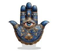 Mano degli occhi, mano del - Decorazione da parete unica a mano 2D,Arte da parete con geometria sacra, simbolo di meditazione, scultura d'arte spirituale, decorazione per la casa zen per