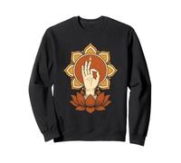 Mano del risveglio Mudra Lotus Mandala Meditazione Buddista Felpa