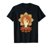 Mano del risveglio Mudra Lotus Mandala Meditazione Buddista Maglietta