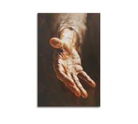 Mano di Gesù, mano di Dio, stampa artistica da parete, decorazione religiosa per la casa, poster cristiano realistico, poster artistico ispiratore, pittura decorativa su tela da parete e immagine