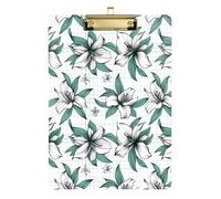 Mano disegnato Giglio Fiore Plaid Menta Appunti Ufficio Foro Standard per Infermieri Appaltatore Domestico Dimensioni 9 x 12.5 Tabla para escribir