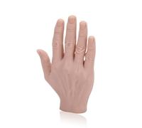 Mano Falso Dito Flessibile, Mano Maschio in Silicone con Dita Flessibili, Mano Protesica a Dimensioni della Vita per la Pratica, Spettacoli, Display Ring Hand Touch, ecc. (mano