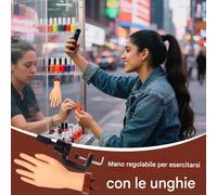 Mano Finta Per Pratica Unghie | Mano Manichino Flessibile Per Unghie Pratica Di Allenamento,Modello Manicure Realistico Per Formazione Principianti Artisti Beauty Salon