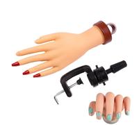 Mano Finta Per Unghie - Manichino Per Manicure Con Supporto Espositivo,Strumento Formazione Realistico Per Principianti Artisti Estetica Salon