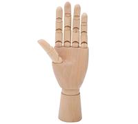 Mano in legno cheotime, modella a mano regolabile per il disegno, mannale a sinistra del manichino in legno per artisti, schizzi, animazione e arredamento per la casa (Mano di legno da 24 cm [mano