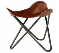 Mano Marrone Vintage Buffalo Pelle Farfalla Poggiapiedi Riposo Pieno Pieghevole