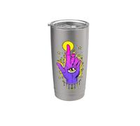 Mano mistica esoterica capricciosa, occhio che tutto vede, WitchCore Bicchiere termico in acciaio inox doppia parete