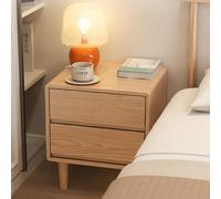 Mano moderno di metà secolo con cassetto di stoccaggio e tavolino camera da letto per finitura in noce in noce per il letto 2 cassetti e tavolo da fine scaffale aperto per arredamento per la casa