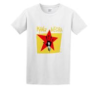 Mano Negra Manu Chao King of Bongo 1991 Album Cover T-Shirt Graphic Tee Printed Top Mens White Shirt L