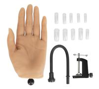 Mano per allenamento per la pratica delle unghie Mano artificiale flessibile e pieghevole per pratica della manicure realistica con supporto regolabile per principianti di nail (Mano sinistra)