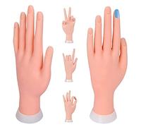 Mano per Pratica - Modello Flessibile Movable Morbida Plastica per Nail Art Manicure Dito di Formazione 9.3 * 6.0 * 24.5cm