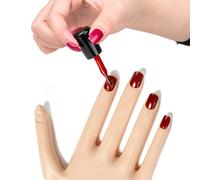 Mano pratica per unghie acriliche, dita staccabili, in silicone, per esercitarsi con le unghie, modello flessibile per la pratica delle unghie per manicure e nail art