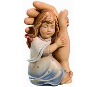 Mano Protettiva Con Ragazza H 13 Cm Angelo Custode Statua In Legno Di Acero