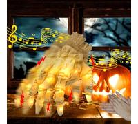 Mano Rotta di Halloween,Mani Inquietanti,Scheletro di Halloween Mani Striscianti,Scheletro Strisciante,Decorazione per Halloween,Mano con Luce LED,per Halloween,Decorazione per Feste
