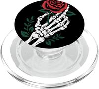 Mano Scheletro Con Rosa Tattoo Gothic Dark Romantic Art PopSockets PopGrip per MagSafe
