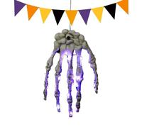 Mano scheletro illuminante Halloween - Accessorio spaventoso osso mano | Ornamento gotico illuminato a LED per la decorazione della parete prato, camera da, interni esterni Cimitero