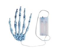 Mano Scheletro Illuminata Piccola Halloween,Modello Di Mano Con Teschio - Ornamento Gotico Illuminato A LED Per Decorazione Halloween Da Parete Prato Cortile Camera Da Letto Interno Esterno Cimitero D