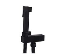 Mano Tenuto Bidet Spruzzatore Douche Kit Toilet Faucet Gold Brass Quadrato Shattaf Doccia Valvola di rame Set Get rubinetto(Noir)