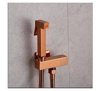 Mano Tenuto Bidet Spruzzatore Duche Toilet Kit Faucet Rose Gold Squattaf Doccia Valvola di rame Set Get rubinetto(Rose gold)