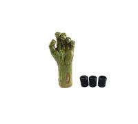 (mano verde) Leva del pomello del cambio universale a forma di teschio per auto, camion, manuale, in