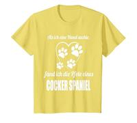 Mano & Zampa, Ho Trovato la Zampa di Un Cocker Spaniel Maglietta, Bambini, Limone, 6 Anni