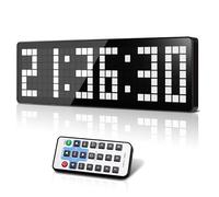 Manoive Timer da Palestra, 13.2" Grande Orologio da Parete Digitale, LED Gym Timer con Countdown & Up Cronometro,Luminosità Regolabile,Sportivo Orologio con Telecomando Per Casa Fitness Ufficio Cucina