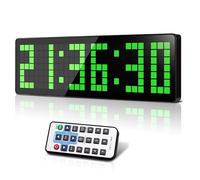 Manoive Timer da Palestra, 13.2" Grande Orologio da Parete Digitale, LED Gym Timer con Countdown & Up Cronometro,Luminosità Regolabile,Sportivo Orologio con Telecomando Per Casa Fitness Ufficio Cucina