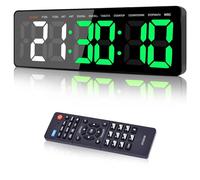 Manoive Timer da Palestra, 16.5" Grande Orologio da Parete Digitale, Gym Timer Intervallo Fitness LED con CountDown/Up Cronometro, Luminosità & Volume Regolabile, Telecomando per Casa Garage Esterno