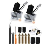 Manolindox - Ugello bimetallico in ceramica da 0,4 mm, per Elegoo Centauri Carbon/Centauri, con ugelli in ottone da 0,2/0,6/0,8 mm, 2 paia di scarpe in silicone, 2 spazzole per ugelli e set di