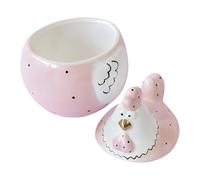 Manolyee Barattolo Da Biscotti In Ceramica,Grande Scatola Decorativa a Forma di Gallina con Coperchio | Grandi Barattoli Da Zucchero In Ceramica,Per Uova Caramelle Gioielli Snack Cartoleria Piano