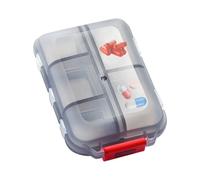 Manolyee Organizzatore di medicine da viaggio, organizer per pillole - Contenitore portatile per pillole da viaggio per organizer quotidiano per | per da compatta con scatola